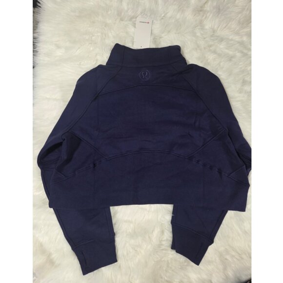 Lululemon Scuba Oversized Half Zip funnel neck Size 12 Navy - Picture 5 of 6